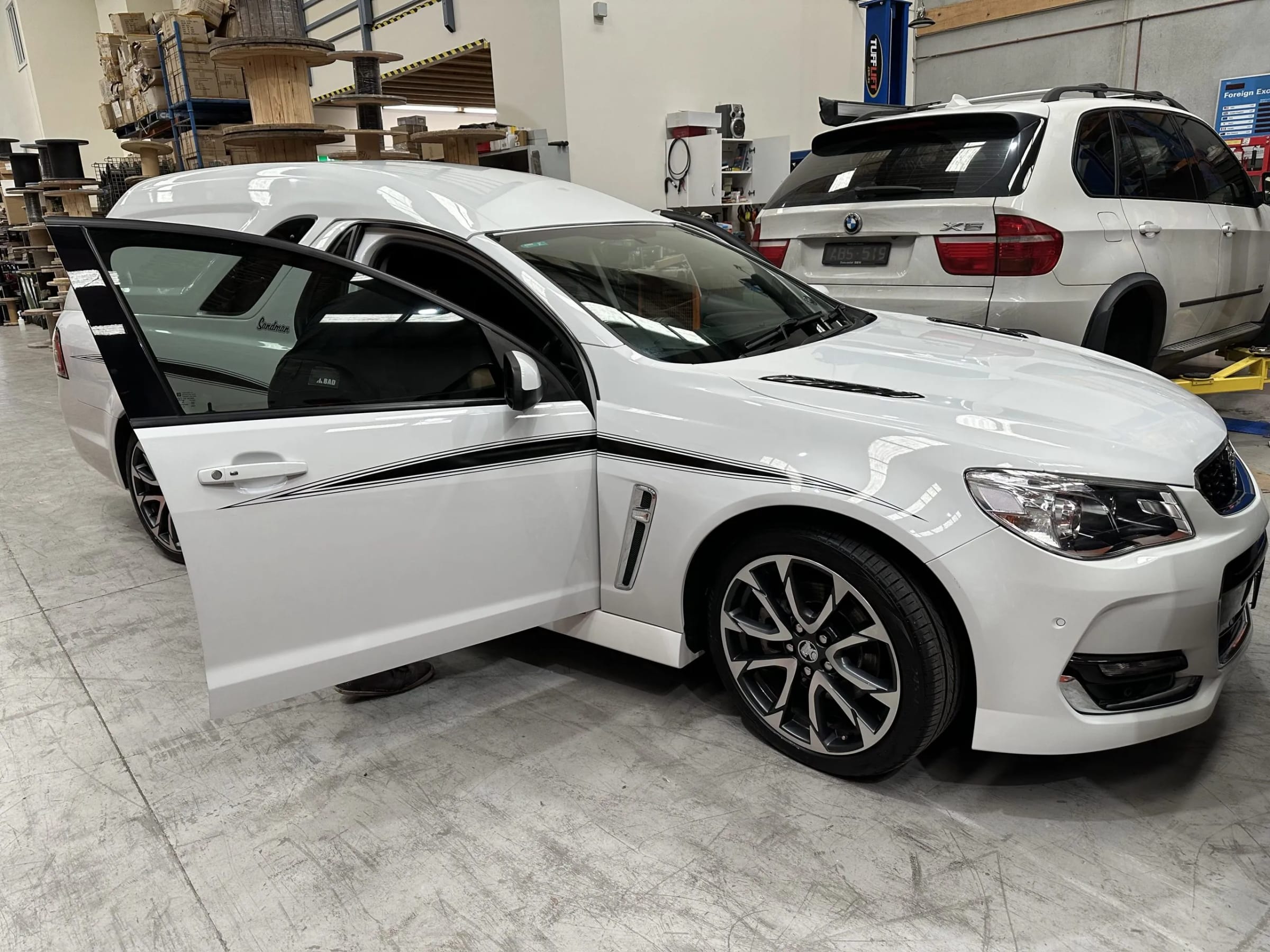 White Holden Sandman ceramic-coated by R1 Auto