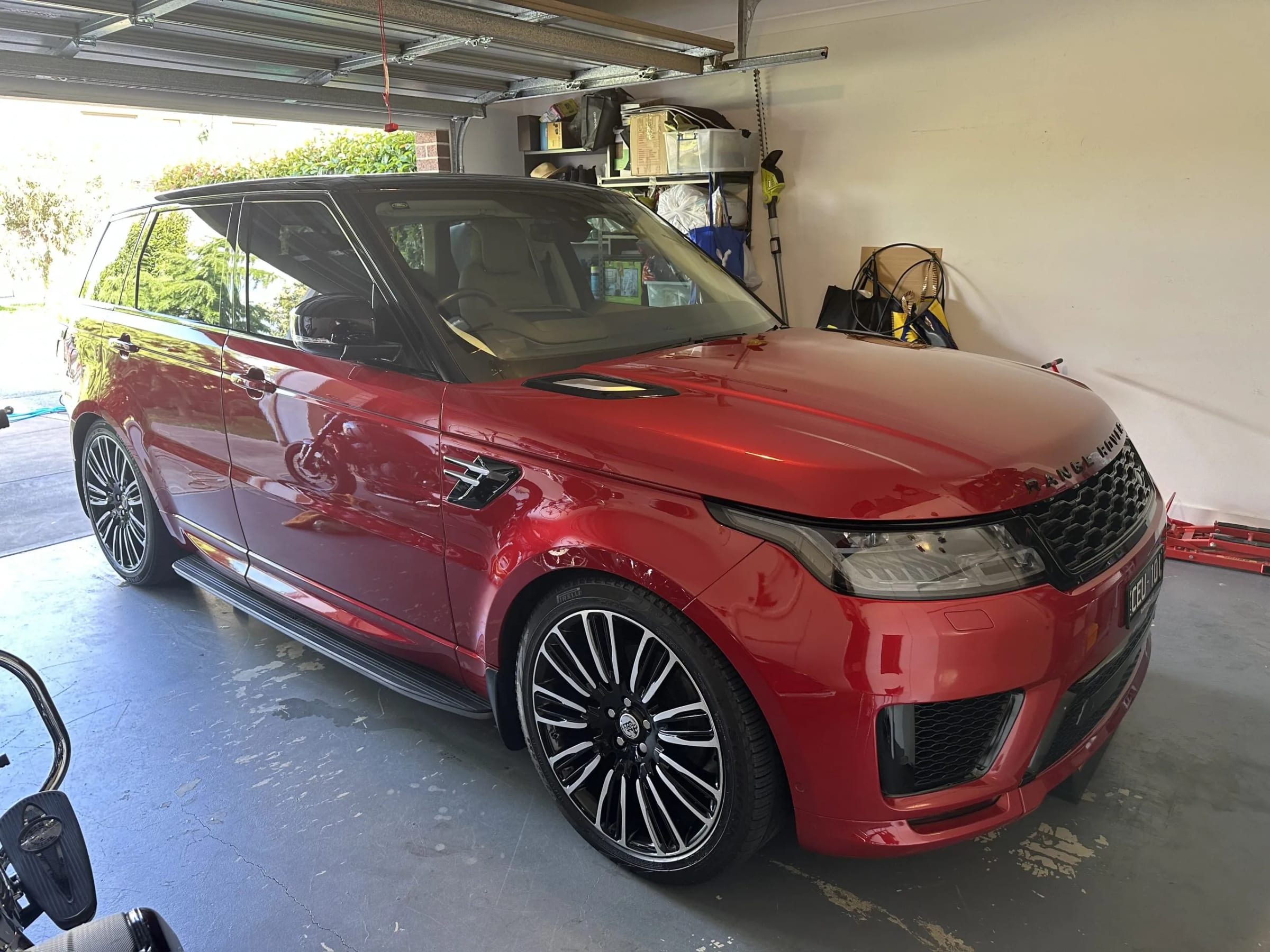 Red Range Rover Sport ceramic-coated by R1 Auto