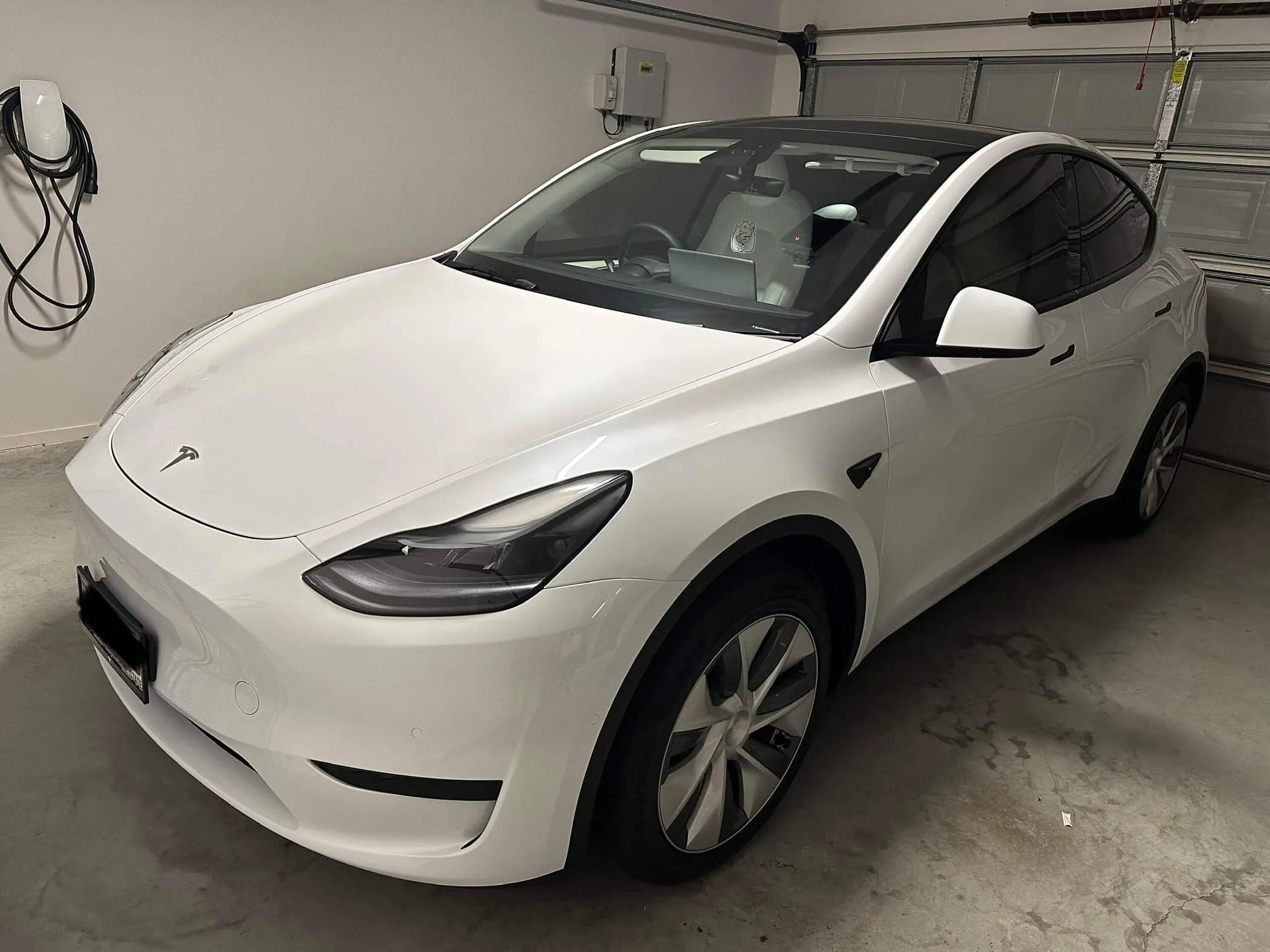 White Tesla Model Y ceramic-coated by R1 Auto