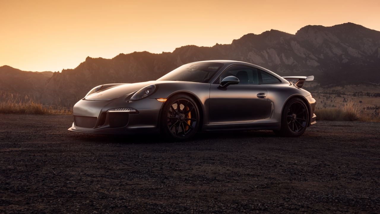 Black Porsche 911 at dusk, Platinum ceramic coating package, R1 Auto